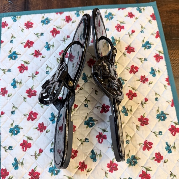 ✨ Tory Burch Miller Sandals – Size 11 – Black Patent – Like New ✨ - Picture 9 of 12